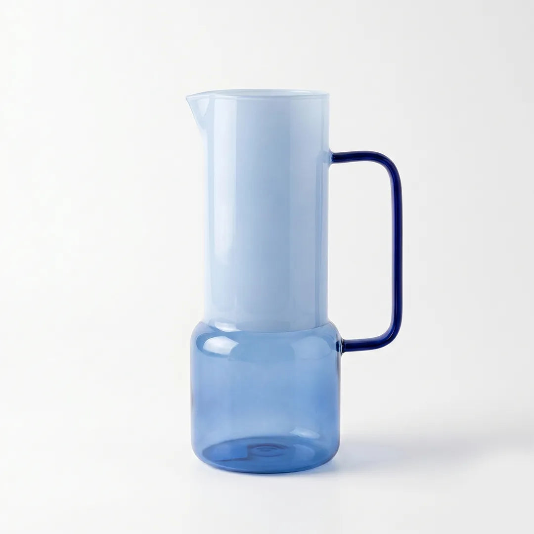 007-20 Luhpar Glass Jug 1.2L Blue Handle Serving Jug