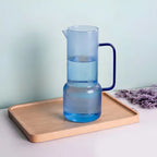007-20 Luhpar Glass Jug 1.2L Blue Handle Serving Jug