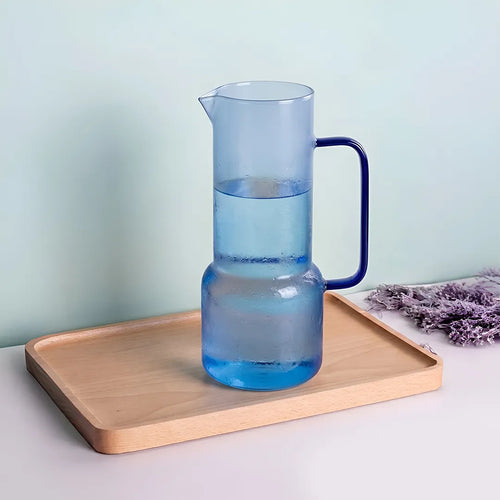 007-20 Luhpar Glass Jug 1.2L Blue Handle Serving Jug