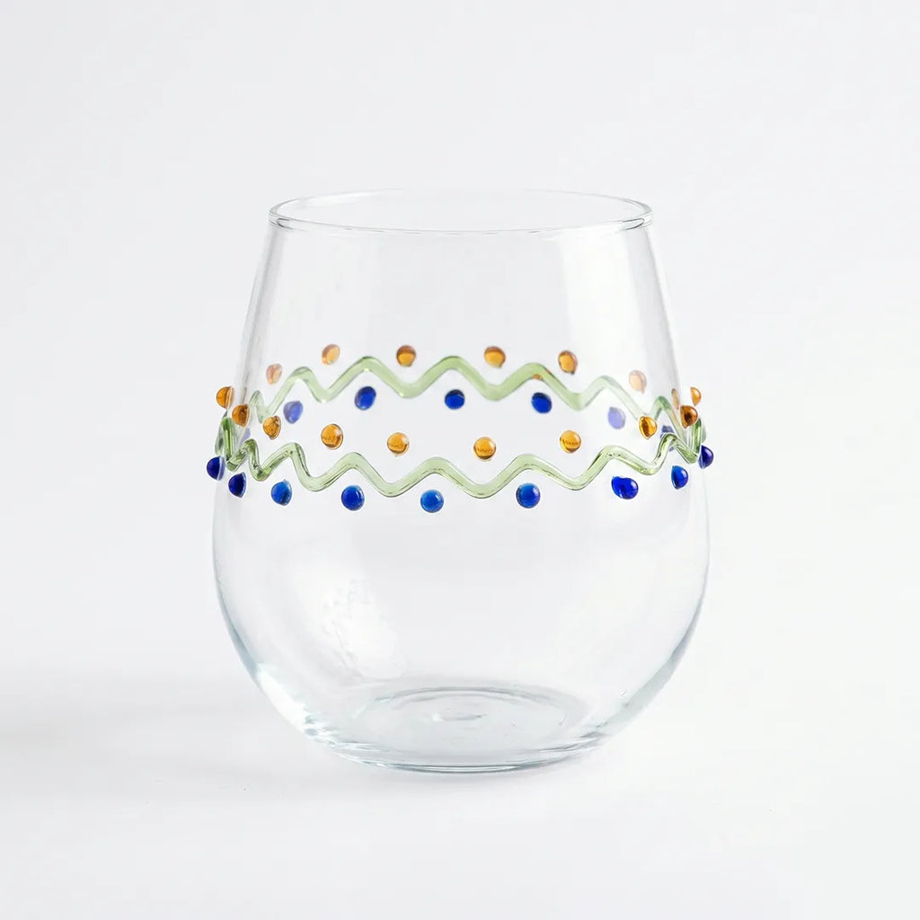 007-7 Luhpar Glass Cup 320ml Decorative Pattern Tumbler
