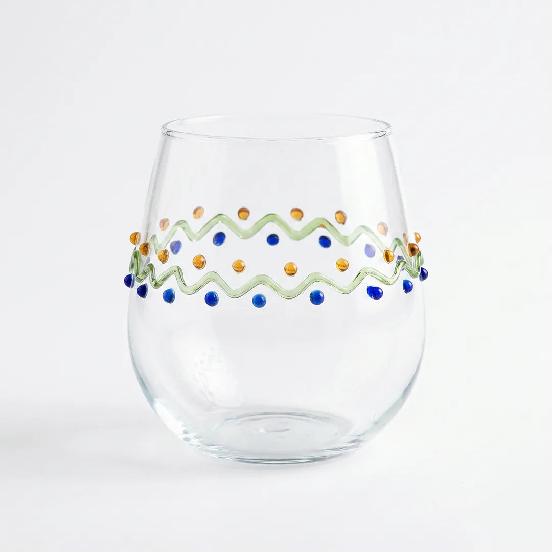 007-7 Luhpar Glass Cup 320ml Decorative Pattern Tumbler