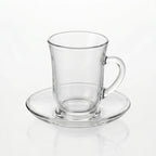 1434BPLAIN Glassware Set 18 Pieces Cups & Bowls with Saucers