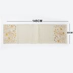TR RUN 005A Artisanal Wildflower Embroidered Table Runner – 145 × 33 cm