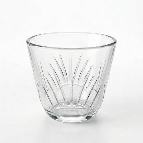 1470B45TK Glassware Set 18 Pieces Tea Cups & Bowls with Wooden Saucers