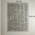 PHRG0046 سجادة بيترا النيوزيلندية المصنوعة يدويًا من الصوف - رمادي عضوي | 200×300 سم