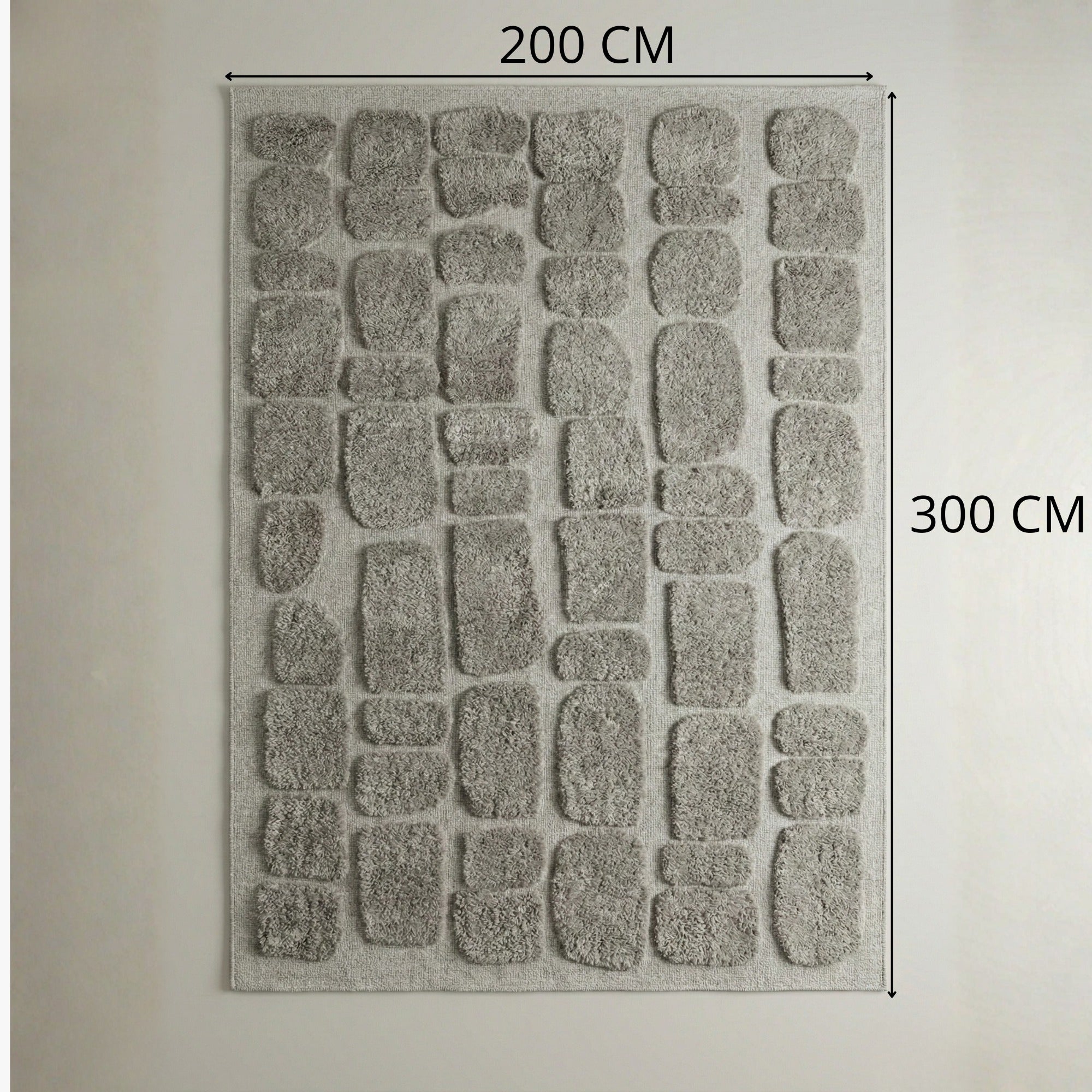 PHRG0046 سجادة بيترا النيوزيلندية المصنوعة يدويًا من الصوف - رمادي عضوي | 200×300 سم