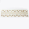 TR RUN 004A Artisanal Gold Botanical Embroidered Table Runner – 150 × 35 cm
