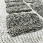 PHRG0046 سجادة بيترا النيوزيلندية المصنوعة يدويًا من الصوف - رمادي عضوي | 180×230 سم