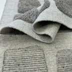 PHRG0046 سجادة بيترا النيوزيلندية المصنوعة يدويًا من الصوف - رمادي عضوي | 180×230 سم