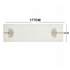 TR RUN 009B -Quilted Palm Tree Embroidered Table Runner – 177 × 33 cm