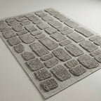 PHRG0046 سجادة بيترا النيوزيلندية المصنوعة يدويًا من الصوف - رمادي عضوي | 180×230 سم