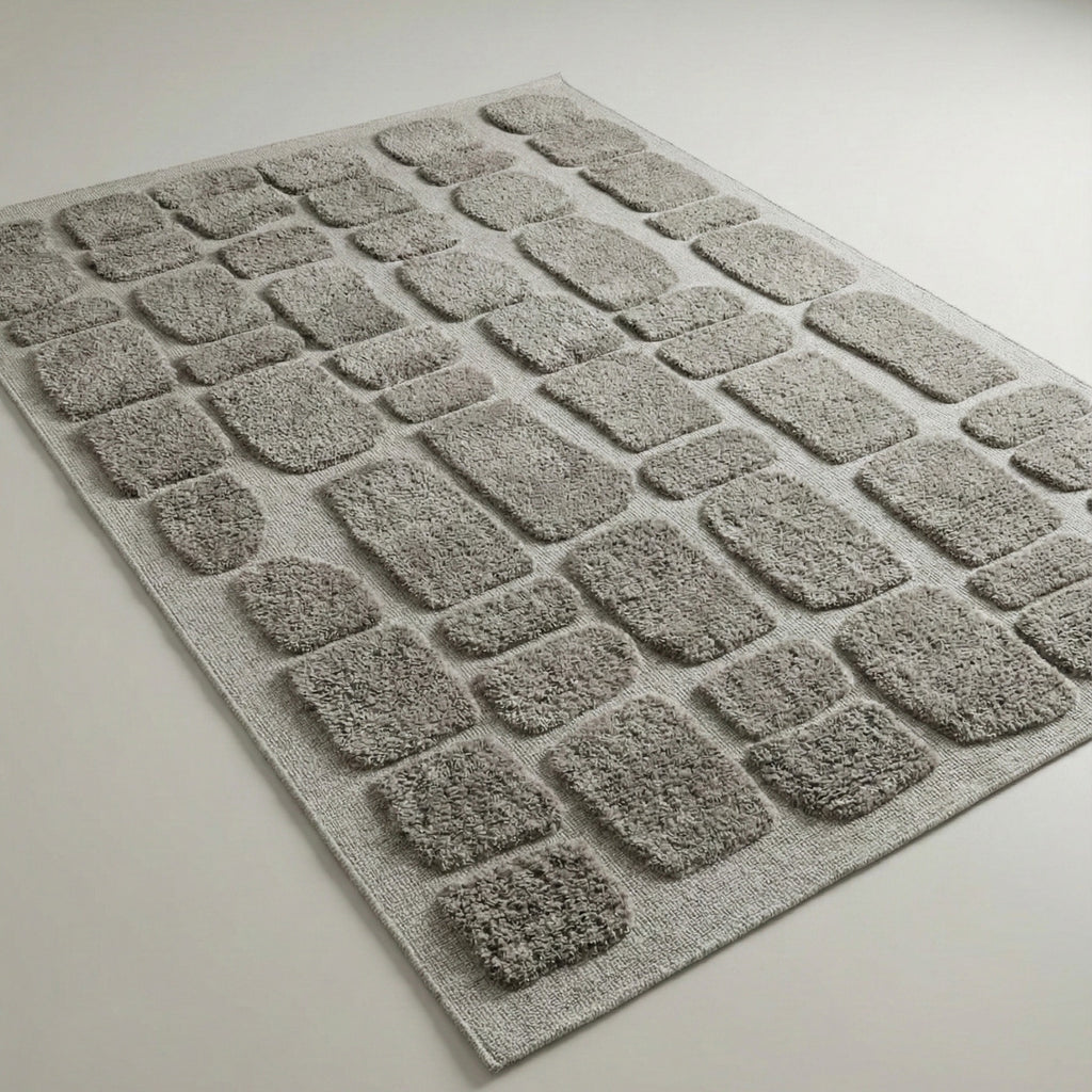 PHRG0046 سجادة بيترا النيوزيلندية المصنوعة يدويًا من الصوف - رمادي عضوي | 200×300 سم
