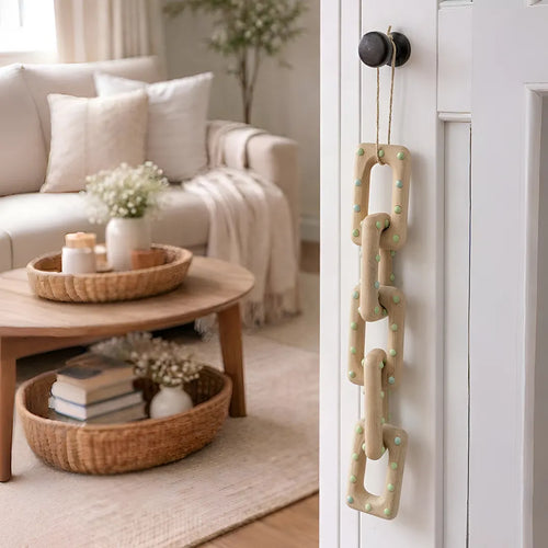 1910-30 Luhpar Wooden Rings Hanging Decor with Dotted Detail