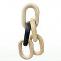 04947-6 Luhpar Wooden Link Hanging Decor Natural & Black Finish