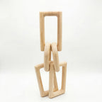 04947-7 Luhpar Wooden Craft Link Decor Natural Finish
