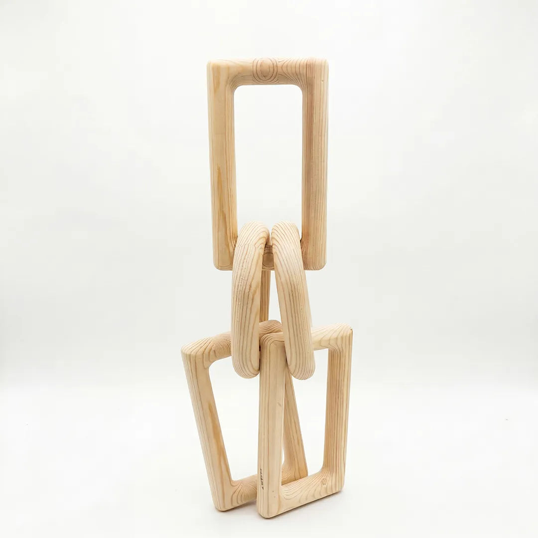 04947-7 Luhpar Wooden Craft Link Decor Natural Finish