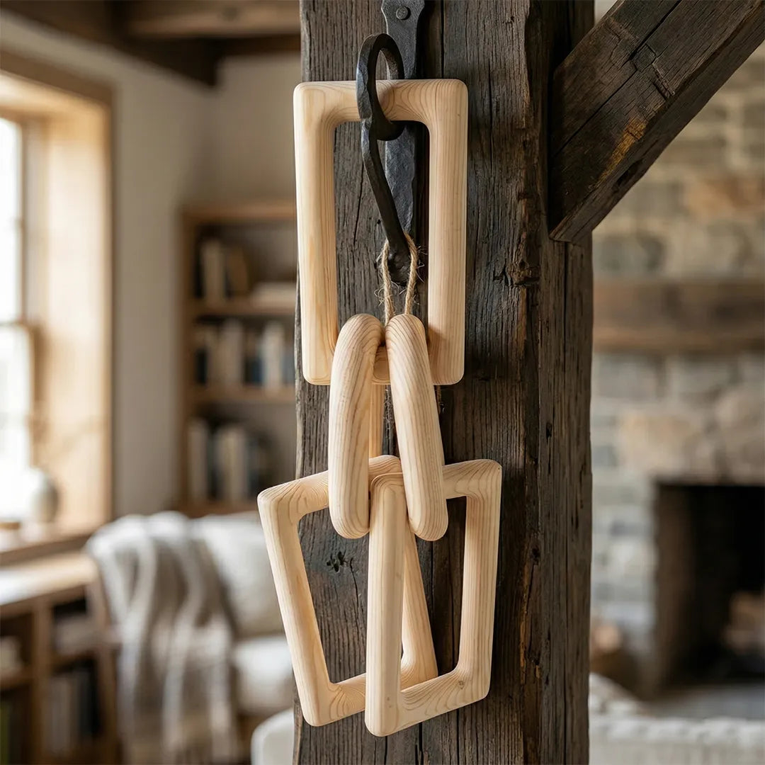 04947-7 Luhpar Wooden Craft Link Decor Natural Finish
