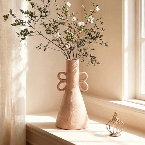 20083-LR Decorative Flower Vase Ceramic Modern Sculptural Vase 32 cm