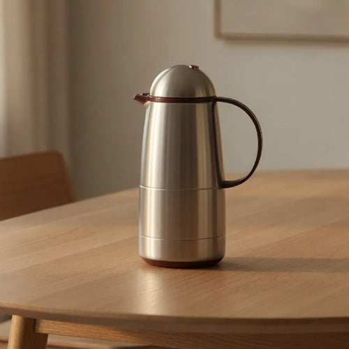210 Rotpunkt German Chrome & Plum Thermal Flask 1L