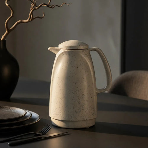 220 Rotpunkt German Thermal Flask Speckled Cream Design 1L