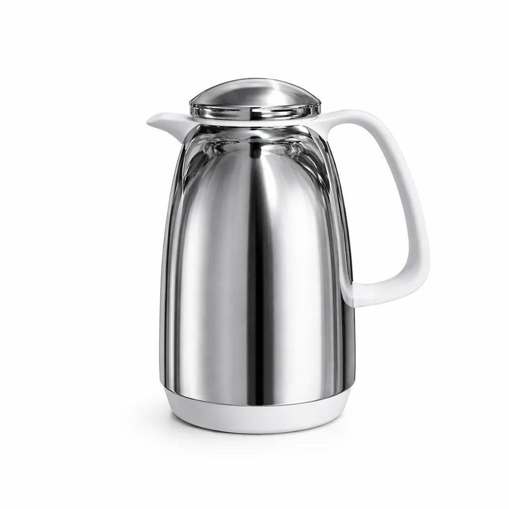 220 Rotpunkt German Chrome & White Thermal Flask 1L