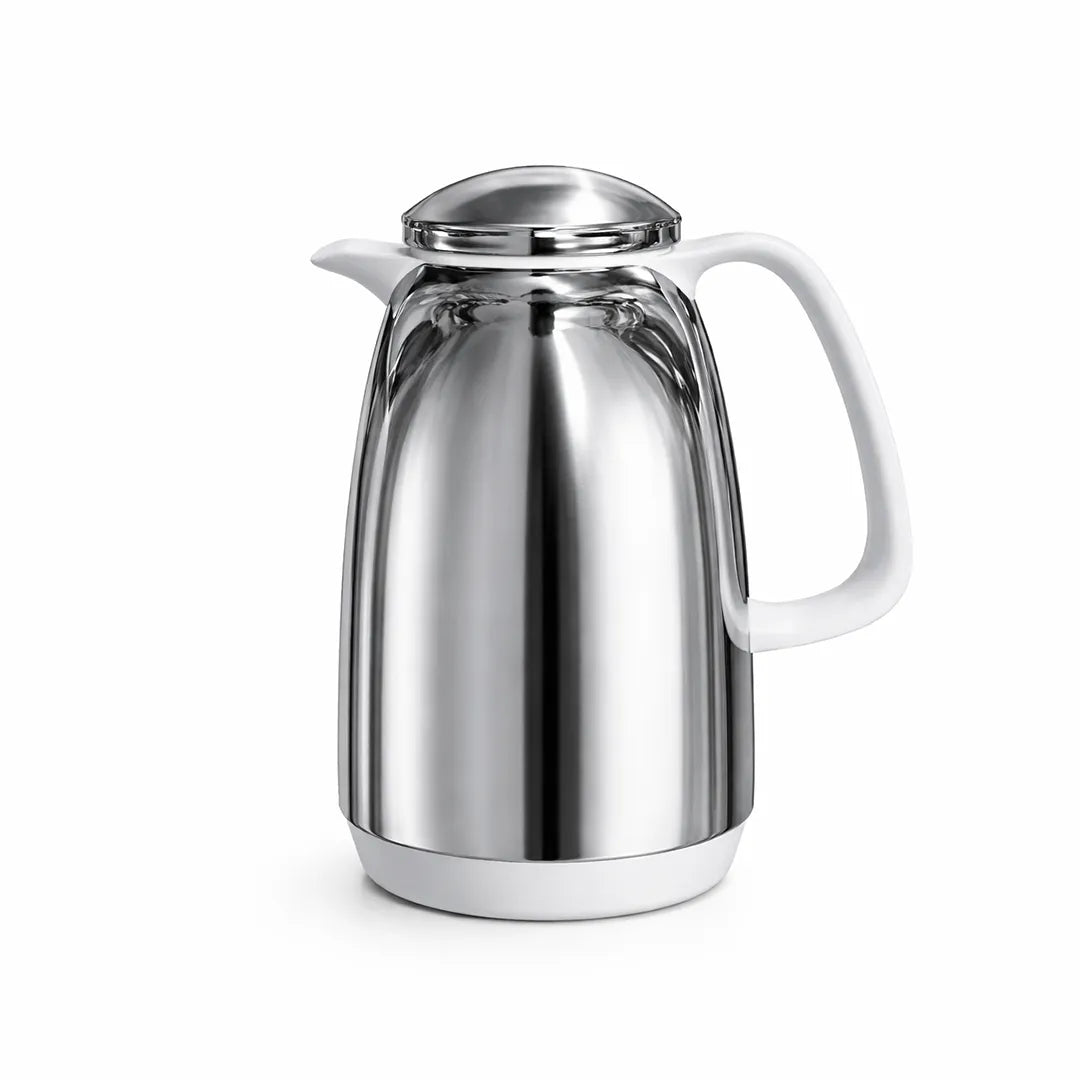 220 Rotpunkt German Chrome & White Thermal Flask 1L