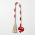 1024-11 Luhpar Valentine Decorative Bead Hanging with Heart Tag & Tassel