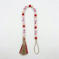 1024-14 Luhpar Decorative Bead Hanging with Heart Accents & Tassel
