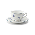 AB-016 Blue Azure Porcelain Coffee Cup & Saucer Set of 12 with Blue Rim – 90 ml