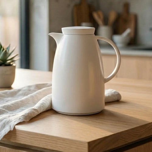 2250437 EMSA White Vacuum Jug Thermal Flask 1L