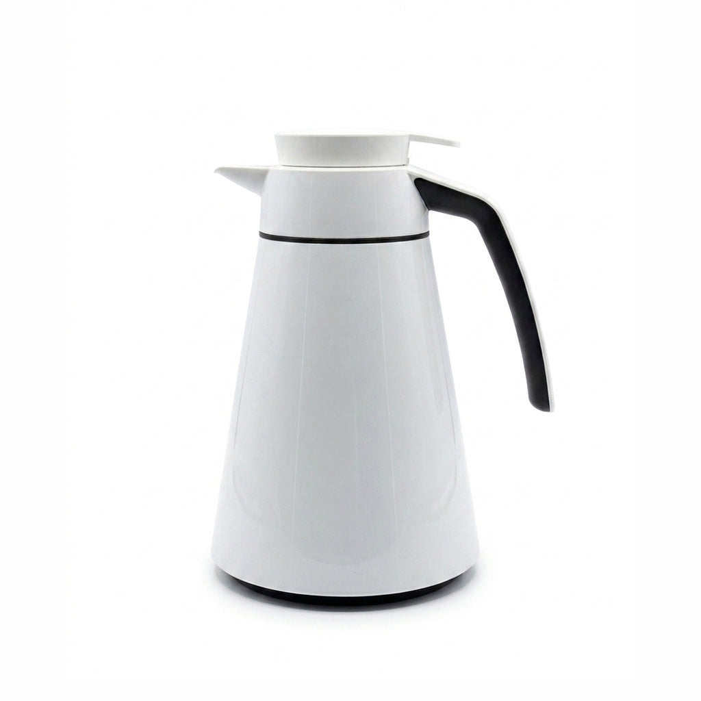 2253438 EMSA Cone Thermal Flask 1L White & Black Finish