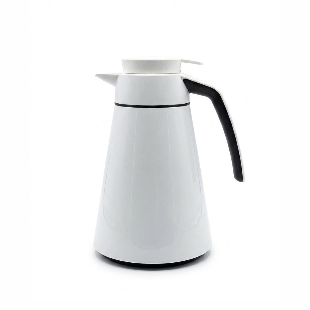 2253438 EMSA Cone Thermal Flask 1L White & Black Finish