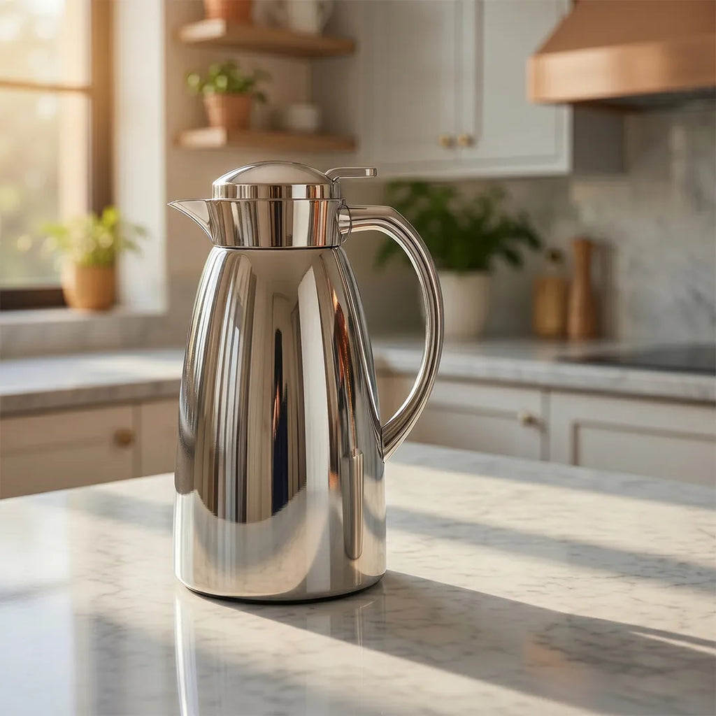 2258872 EMSA Campo Thermal Flask 1L Chrome Finish