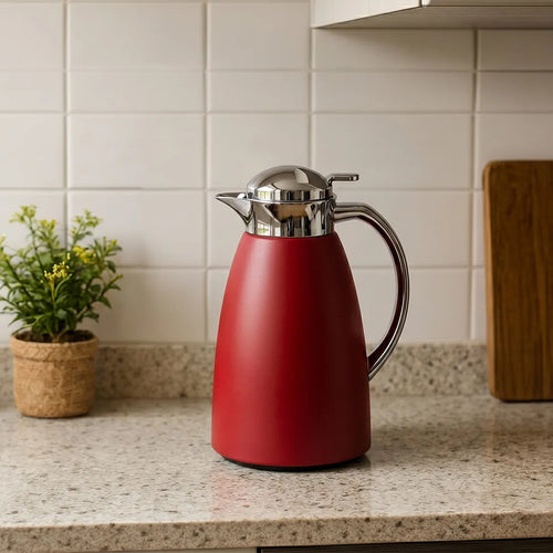2258888 EMSA Campo Red Vacuum Jug Thermal Flask 1L