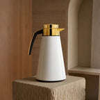 2259126 EMSA Cone Thermal Flask 1.5L White & Gold Finish