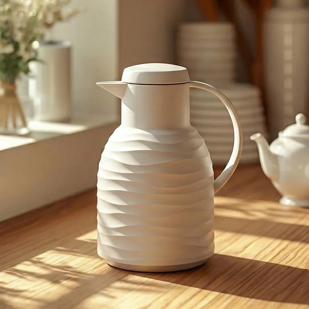 2259756 EMSA White Vacuum Jug Thermal Flask 1L