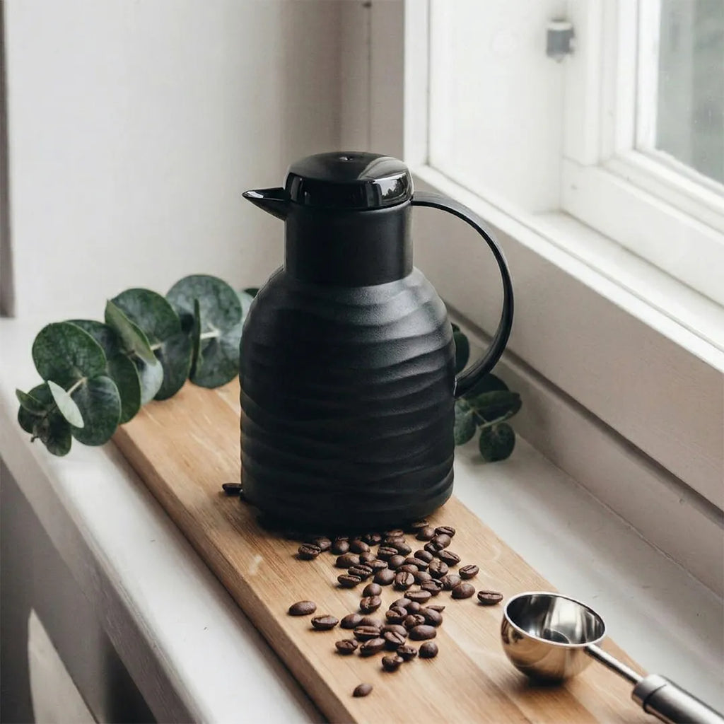 2260080 EMSA Black Vacuum Jug Thermal Flask 1L