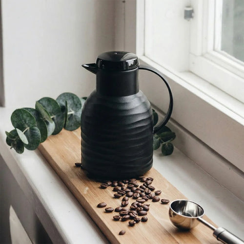 2260080 EMSA Black Vacuum Jug Thermal Flask 1L