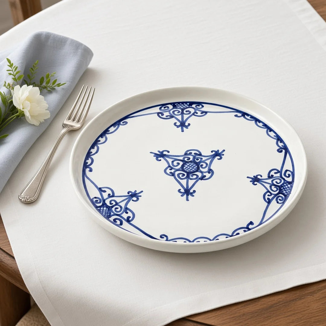 P-B 22 Safira Hand-Painted Ceramic Dinner Plate – 22 cm