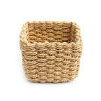 26330-11 Handwoven Square Water Hyacinth Storage Basket – Small, Medium & Large