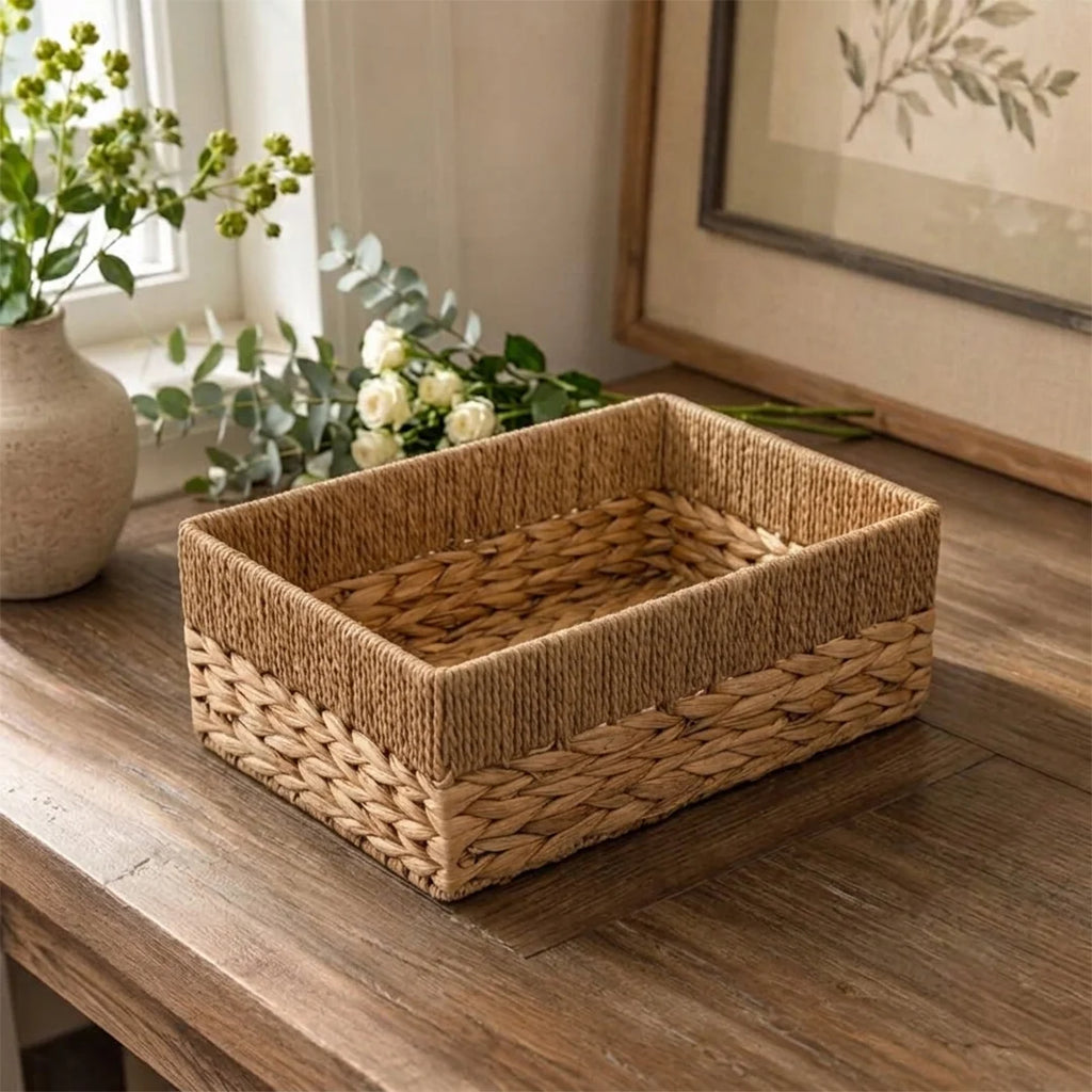 26330-17 Natural Water Hyacinth Storage Basket – Small & Large
