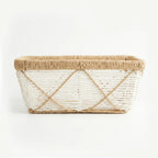 26330-1 Natural Rectangular Rattan Storage Basket – Small, Medium & Large