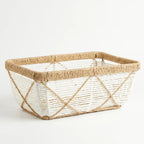 26330-1 Natural Rectangular Rattan Storage Basket – Small, Medium & Large