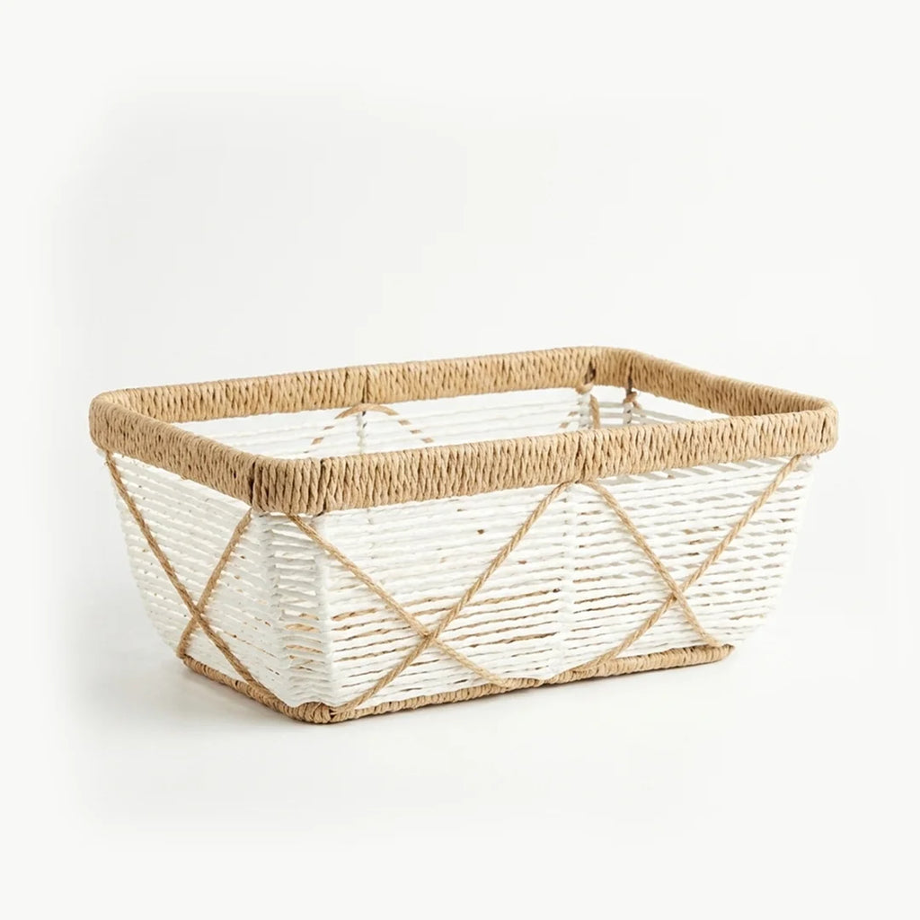 26330-1 Natural Rectangular Rattan Storage Basket – Small, Medium & Large