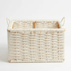 26330-34 Natural Rattan Storage Basket with Handles – Small, Medium & Large