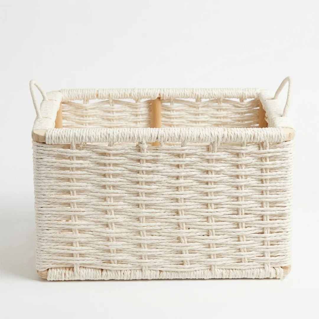 26330-34 Natural Rattan Storage Basket with Handles – Small, Medium & Large