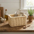 26330-35  Natural Rattan Storage Basket with Handles – Small, Medium & Large