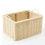 26330-35  Natural Rattan Storage Basket with Handles – Small, Medium & Large
