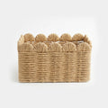 26330-3 Natural Rattan Storage Basket with Scalloped Edge – Small & Large