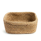 26330-6 Handwoven Oval Water Hyacinth Storage Basket Set